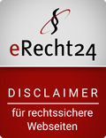 e-Recht24 Siegel Disclaimer für rechtssichere Webseiten